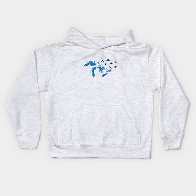 Great Lakes Take Flight Kids Hoodie by Great Lakes Pigeon Rescue